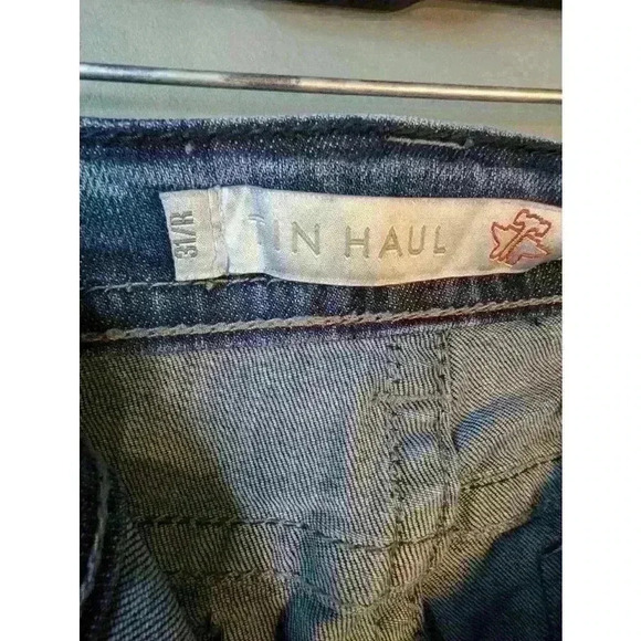 Tin Haul Jeans Blue 31/32 women's boot cut western embellished pockets - Picture 8 of 13